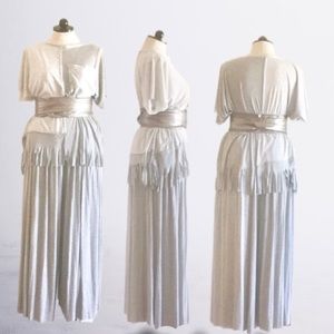 Suit  M/5x wide, palazzo, full pants fridge topset